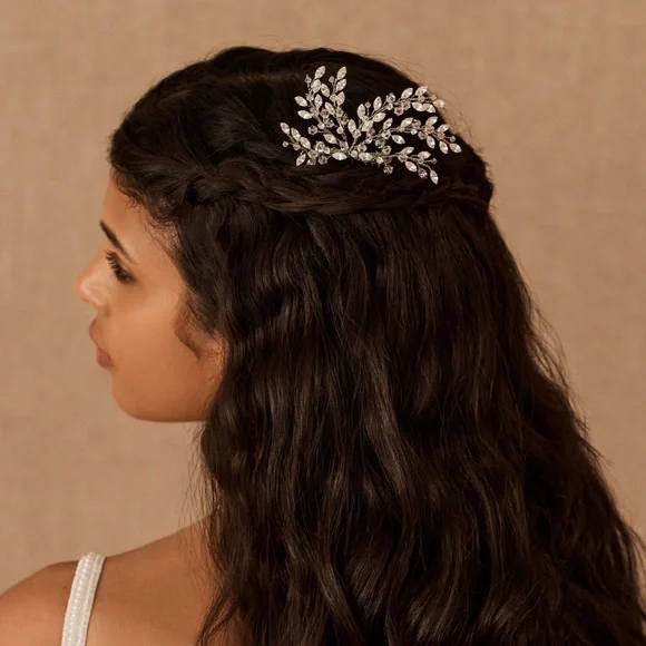 Twigs & Honey @ ANTHROPOLOGIE Frangine Crystal Hair Comb - Wedding Accessory Bridal modern crystal hair comb, headpiece - Crystal skyline  main image 3